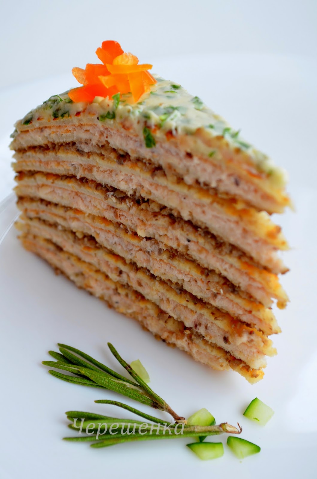 Блинчатый закусочный пирог